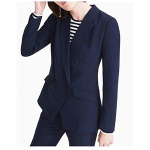 J. Crew Navy Double Breasted Blazer Jacket NWOT 6